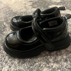 Kids Black Platform Mary Jane Shoes